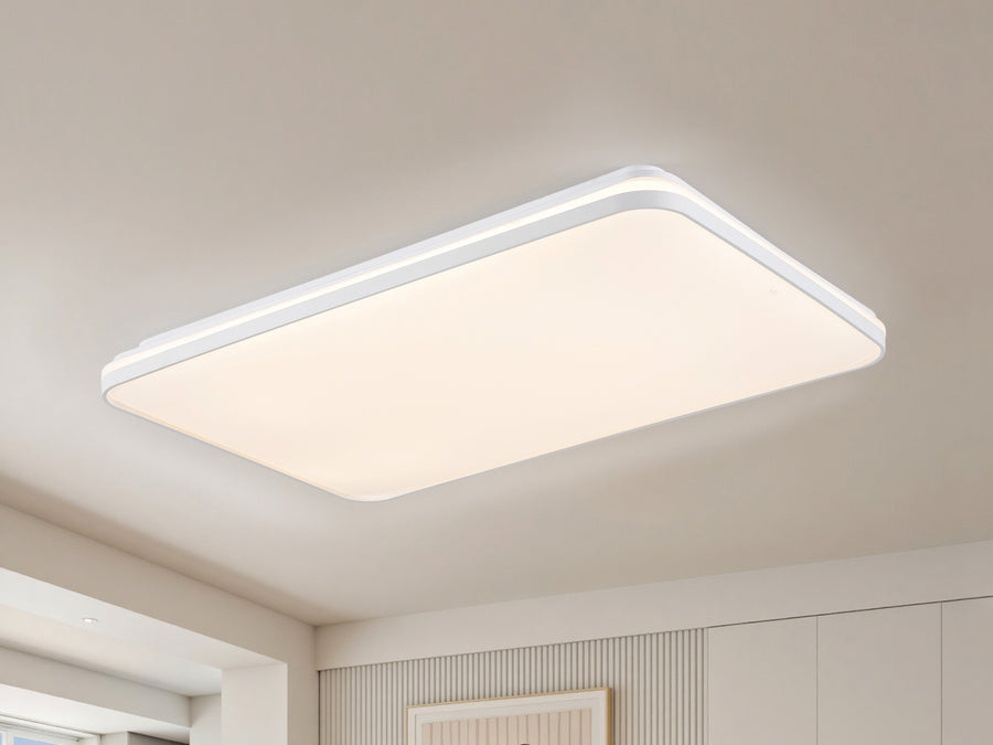 White Rectangular Ceiling Light
