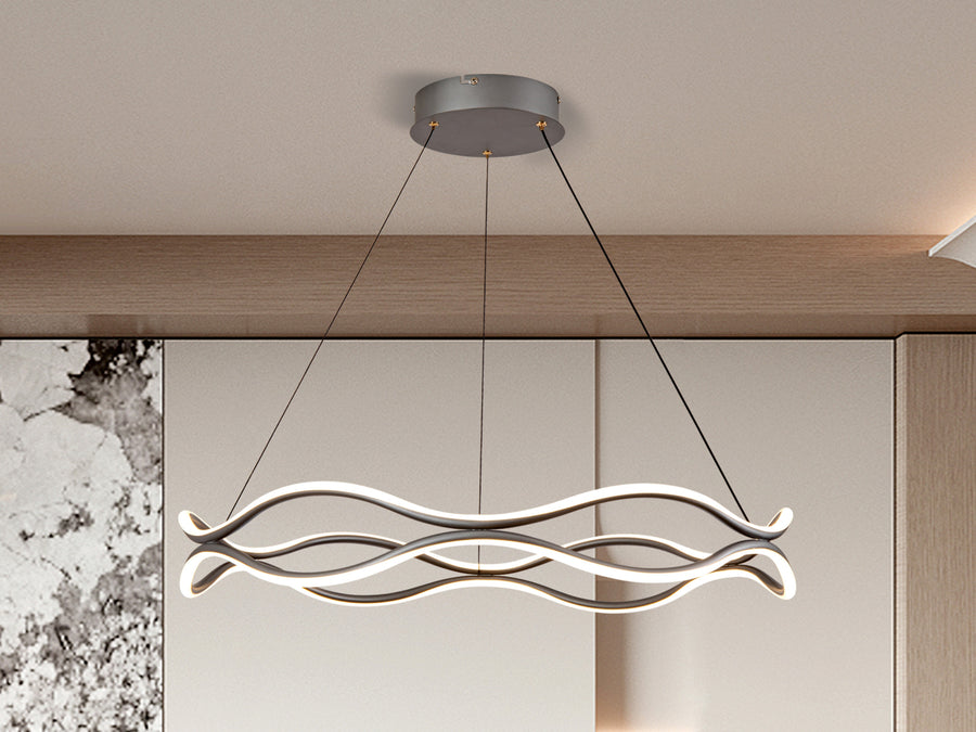Grey Ring Pendant Light
