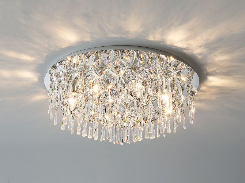 Chrome Crystal Ceiling Light