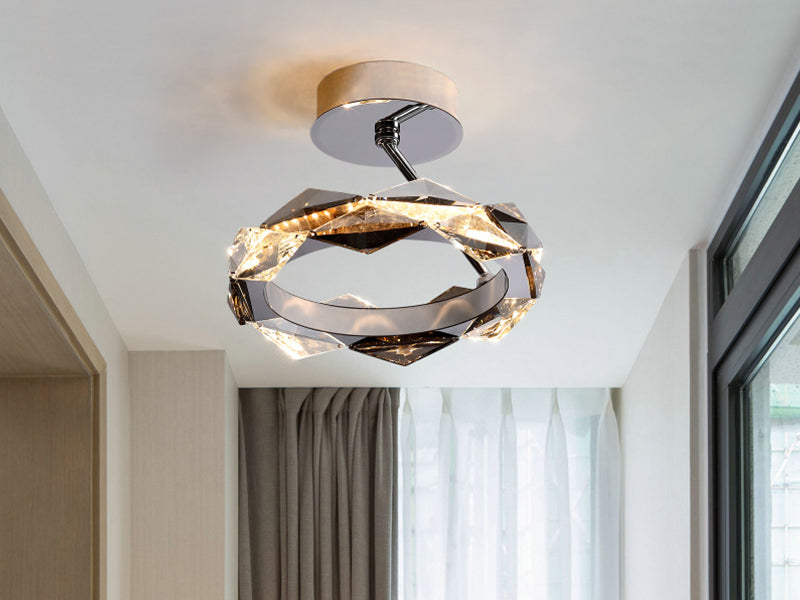 Chrome Crystal Ring Light