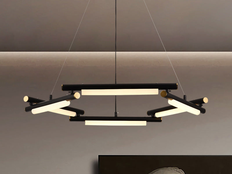 Black Geometric Pendant Light