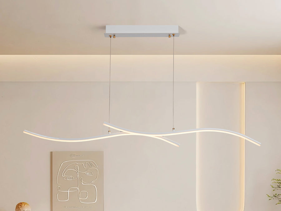 Cream Wave Pendant Light