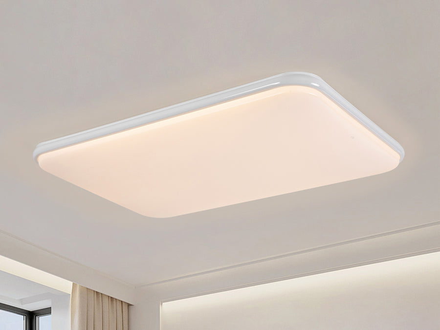 Cream Rectangular Ceiling Light