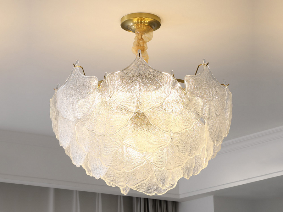 Fan-Shaped Glass Pendant, 500 mm