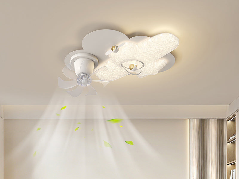 White Airplane Fan Light