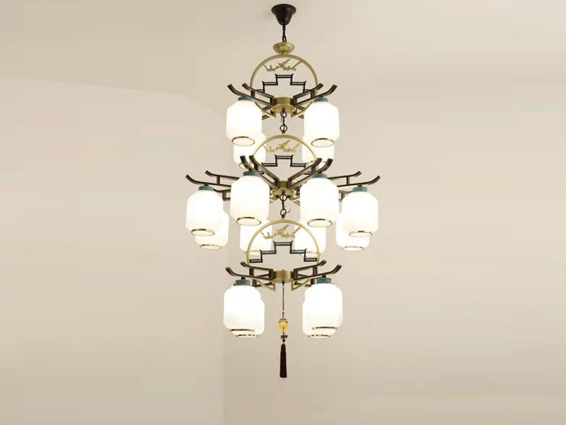 16-Light Ceramic Chandelier