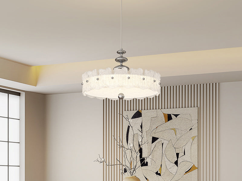 Chrome Petal Pendant Light